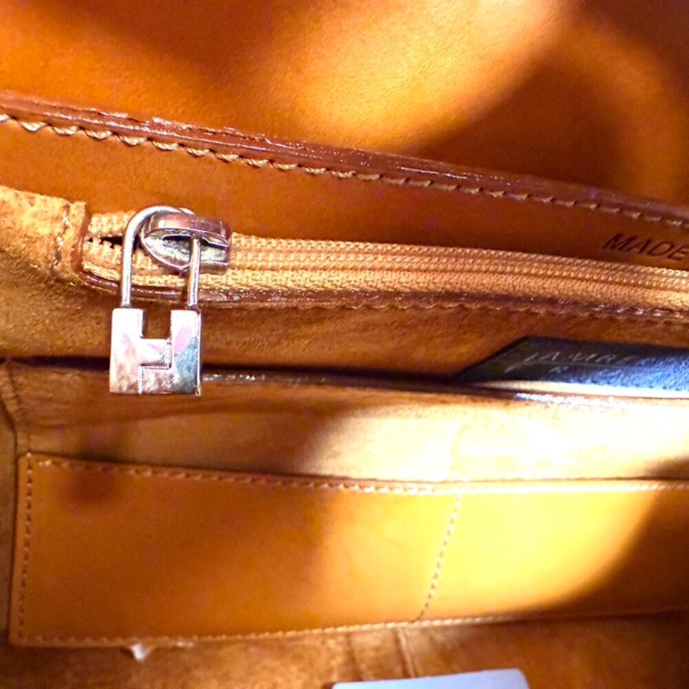 LAMBERTSON TRUEX Suede BOXCAR Satchel STUNNING With Tags - Picture 9 of 15